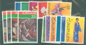 Surinam #454-7/460-4/465-70 Mint (NH) Single (Complete Set) (Art) (Flowers)