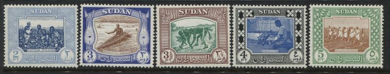 Sudan 1951 2 to 5 piastres mint o.g.