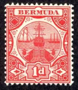 Bermuda Sc# 35 MH (a) 1906-1910 2p Dry Dock