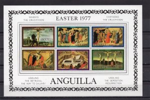 ANGUILLA 1977 EASTER PAINTINGS SHEET OF 6 STAMPS MNH