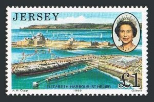 Jersey 515, MNH. Michel 484. Visit of Queen Elizabeth II,1989. Harbor St Helier.