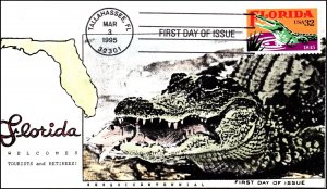 Scott 2950 32 Cents Florida Anagram Hand Painted FDC FDC 8 Of 50