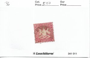 Germany: Wurttemberg Sc #36 used (57501)