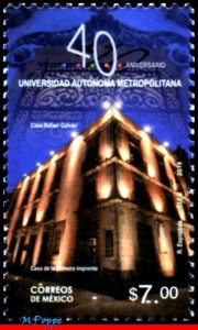 2890 MEXICO 2014 AUTONOMOUS METROPOLITAN UNIVERSITY, EDUCATION, ARCHITECTURE MNH