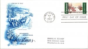 FDC 1969 SC #1384 Artmaster Cachet - Christmas, FL - Single - F78653