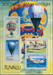 Tuvalu 1983 SG229 Manned Flight MS MNH