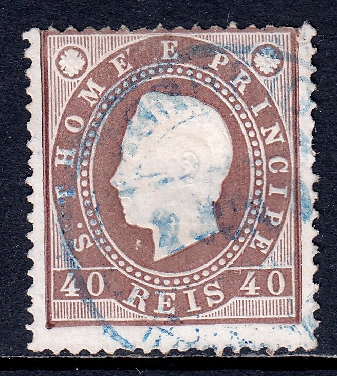 St. Thomas and Prince Islands - Scott #19 - Used - See description - SCV $2.25