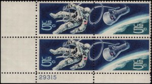 US #1331-32 SPACE MNH LL PLATE BLOCK #29315 DURLAND $3.00 