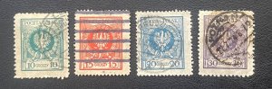 Poland Stamps, Verry Old, Used, Hinged, Fine