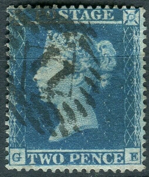 GB 1854 2d SG 19 Used QV PLATE 4     LETTERS  GE (002971)