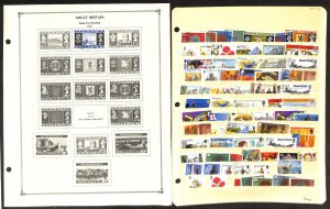 Guernsey Stamp Collection on 17 Scott International Pages 1969-1992 (BA)