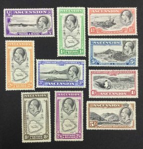 MOMEN: ASCENSION ISLAND SG #21-30 1934 MINT OG LH £120 LOT #64205