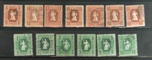 Hungary Scott 788A-800 Used set