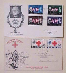 BASUTOLAND FDC   RED CROSS,CHURCHILL CACHET