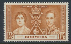 Bermuda  SG 108 SC# 116 MLH Coronation 1937 see details and scans