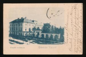 HUNGARY 2 F 1899 POSTCARD VACZ PUSPOKI RESIDENCIA 