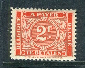 BELGIUM; 1940s early Postage Due issue fine Mint hinged 2Fr. value