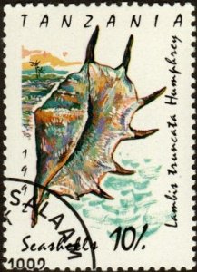 Tanzania 940 - Cto - 10sh Giant Spider Conch Shell (1992) (cv $0.40)