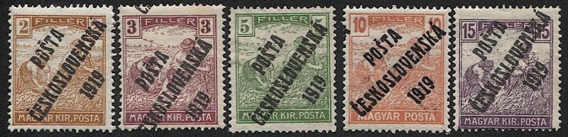 CZECHOSLOVAKIA 1919 Sc B74-75,B77-78 Mint MLH