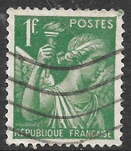 France 377: 1f Iris, used, VF