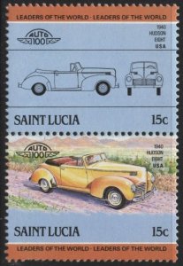 Saint Lucia 739 (mnh) 15c classic cars: 1940 Hudson Eight (1985)