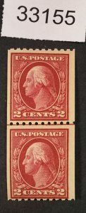 US STAMPS  #442 MINT OG NH LINE PAIR LOT #33155