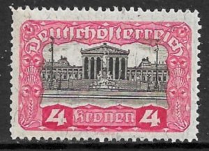 AUSTRIA 1919-20 4K Parliament P.12 1/2 Sc 222 MNH