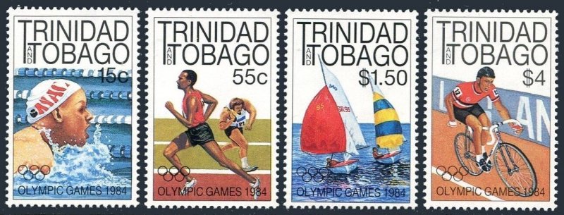 Trinidad & Tobago 412-415,415a,MNH. Mi 499-502,Bl.37. Olympics Los Angeles-1984.