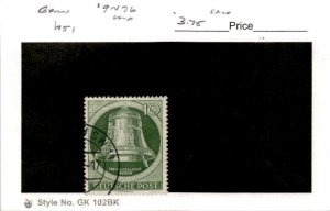 Germany - Berlin, Postage Stamp, #9N76 Used, 1951 Freedom Bell (AB)