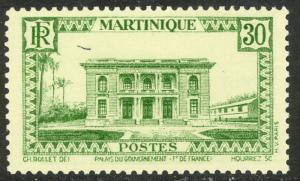 MARTINIQUE 1933-40 30c Government Palace Pictorial Sc 142 MNH