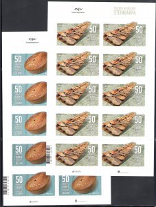 2014 EUROPE CEPT Iceland 2 minifoils of 10 val Musical Instruments MNH**