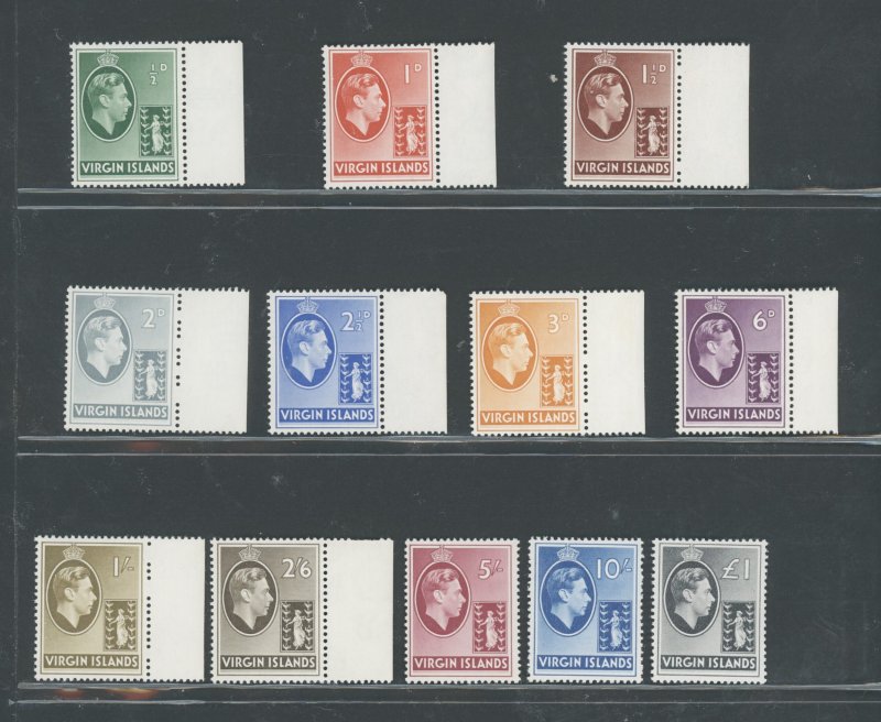 1938-47 British Virgin Islands - Stanley Gibbons n. 110/121 - series of 12 value