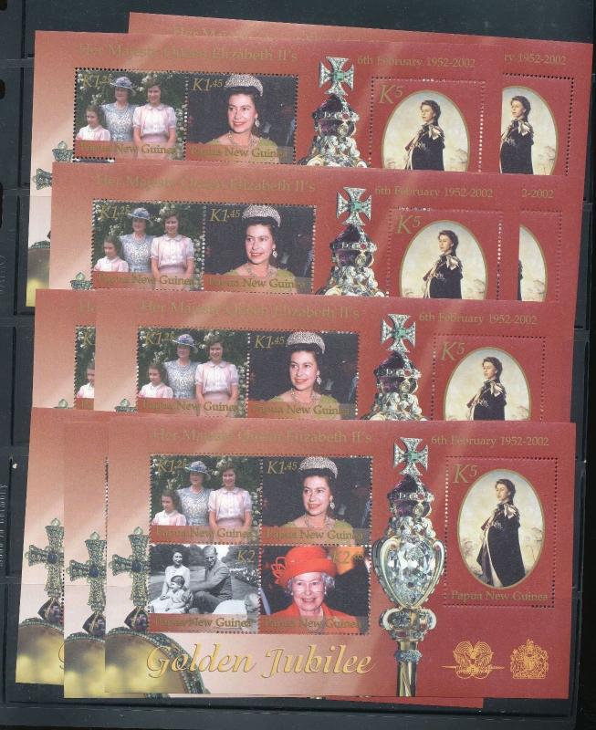 Papua New Guinea PNG 2002 Royalty QE MNH Sheet x 20(PAP 96)