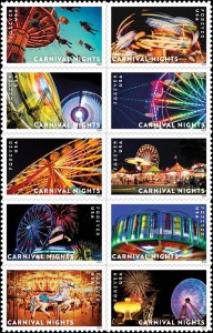 #5855 - 5864b 2024 Carnival Nights Block/10 - MNH (After June 6)