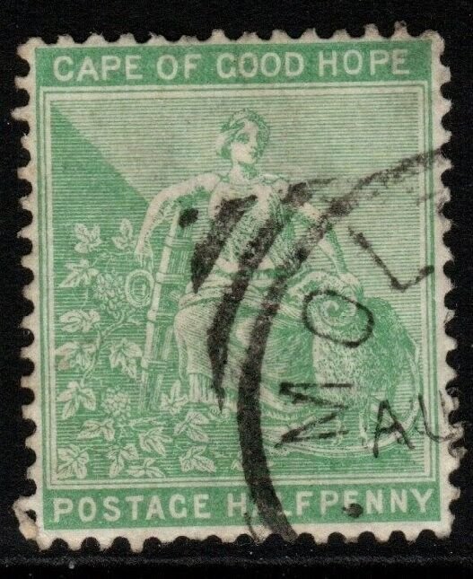 CAPE OF GOOD HOPE SG61 1896 ½d YELLOW-GREEN USED