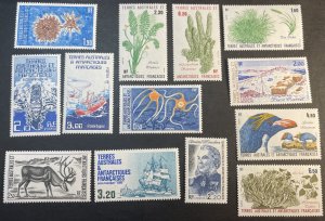 FRENCH SOUTHERN & ANTARCTIC TER.# 120-132-MINT/NH-13 STAMP RUN-1986-87
