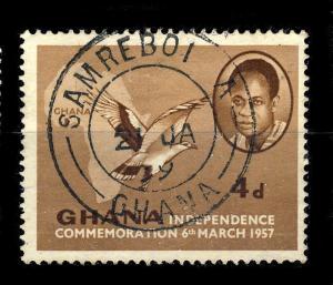 GHANA - 1959 - SAMREBOI A CDS on SG168 (4d Brown Independance)