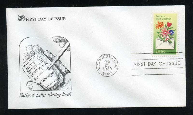 US 1807 Letter Writing Week UA Readers Digest FDC