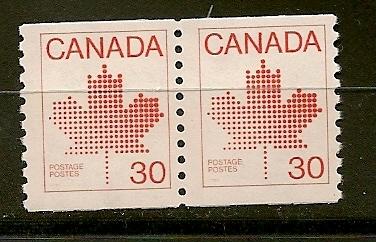 Canada #950 Maple Leaf Coil Pair MNH /