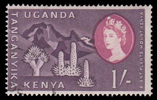 BRITISH EAST AFRICA KENYA UGANDA AND TANGANYIKA 1960 SCOTT 129. USED. # 6