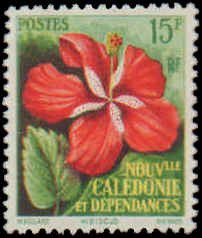 New Caledonia #304-305, Complete Set(2), 1958, Flowers, Hinged