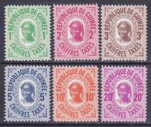 Guinea Guinee J36-41 MNH 1959 Complete Postage Due Set Very Fine