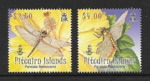 PITCAIRN ISLANDS SG788/9 2009 DRAGONFLY MNH