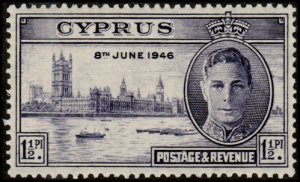 Cyprus 156 - Mint-H - 1 1/2pi Peace Issue (1946) (cv $0.45)