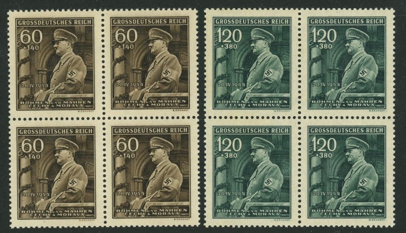 Bohemia & Moravia #B25-B26 Hitler 1944 German Occupied Czechoslovakia Postage