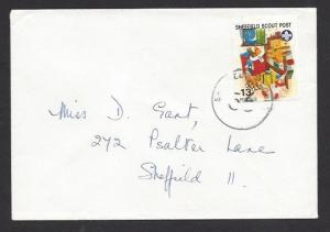 GREAT BRITAIN SHEFFIELD SCOUT POST Trp 56 1992 13p TOYS Christmas Delivery Cover