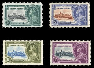 Cayman Islands #81-84 Cat$21.60, 1935 Silver Jubilee, complete set, lightly h...