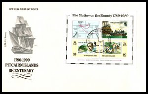 Pitcairn Islands 322 Souvenir Sheet U/A FDC