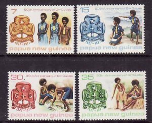 Papua New Guinea-Sc#470-3- id6-unused NH set-Girl Guides-1977-please note #470 h