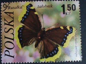 POLAND STAMP- COLORFUL BEAUTIFUL LOVELY BUTTERFLY JUMBO LARGE CTO STAMPS-VF